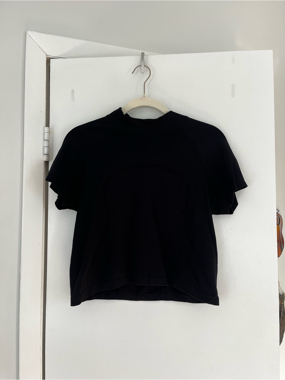 lululemon athletica Black Women's Mock Neck Short Sleeve Top
